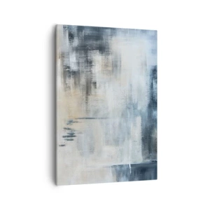 Quadro em tela - Atrás da cortina azul - 50x70 cm