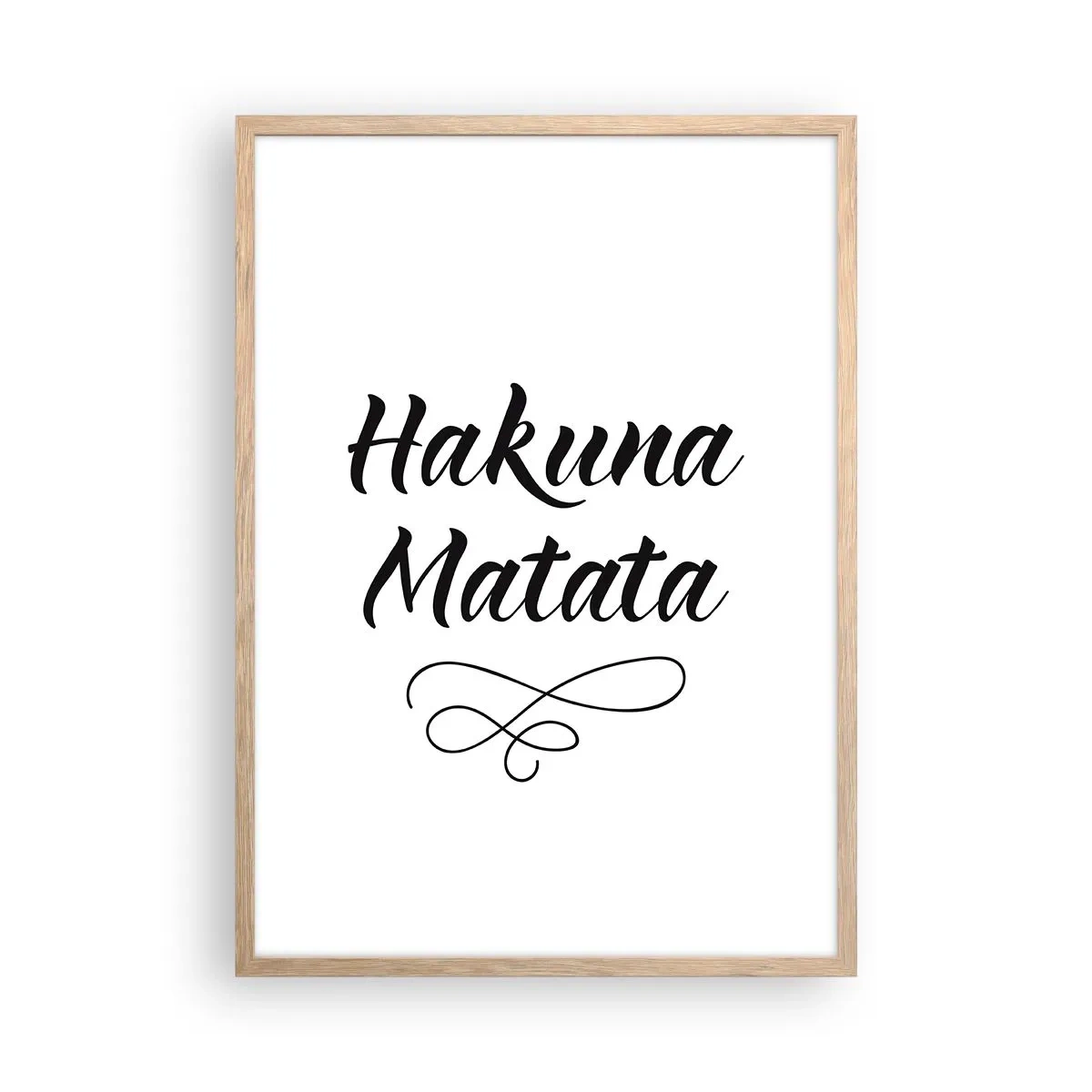 Pôster com moldura de carvalho claro - O melhor conselho - 50x70 cm