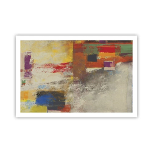 Pôster - Geometria das cores - 91x61 cm