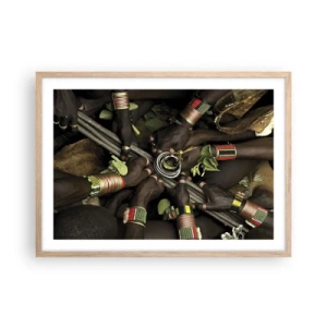 Pôster com moldura de carvalho claro - Estamos juntos - 70x50 cm