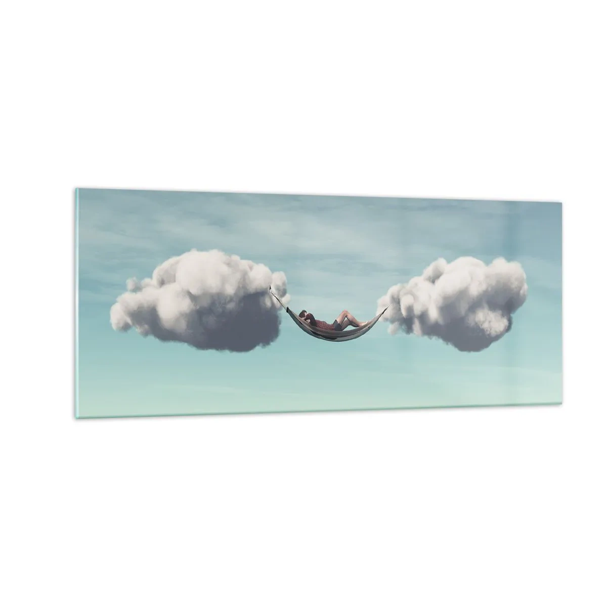 Quadro em vidro - A felicidade do momento - 100x40 cm