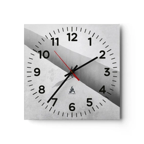 Relógio de parede - Relógio em vidro - Um objetivo claro - 30x30 cm