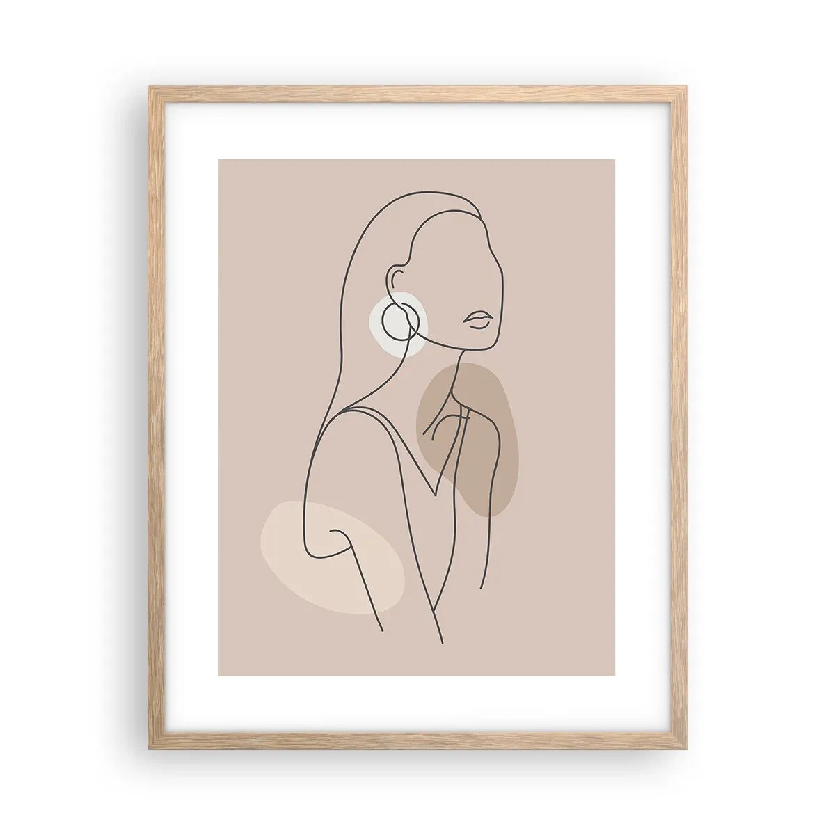 Pôster com moldura de carvalho claro - Um ícone da feminilidade - 40x50 cm