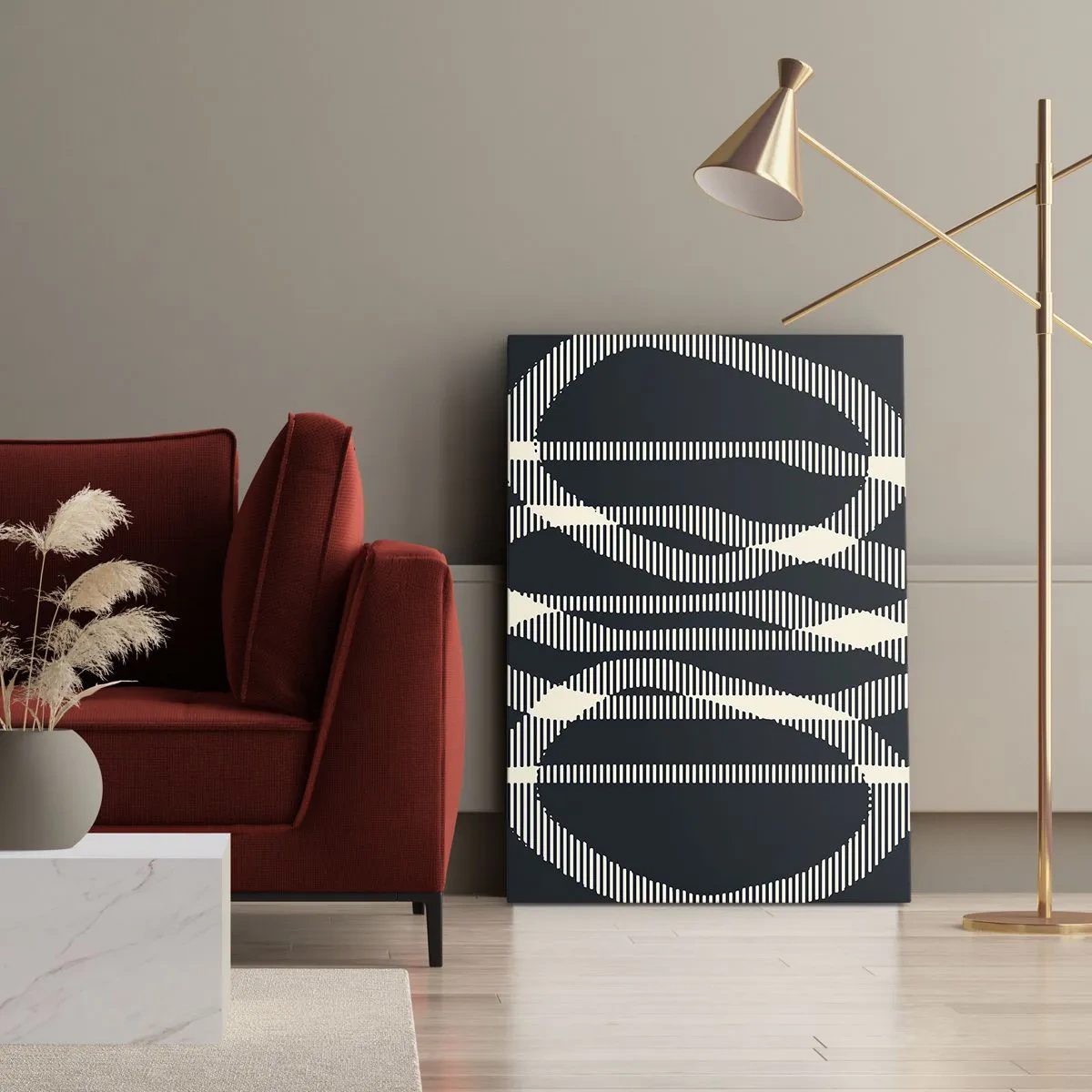 Quadro em tela - Uma tentativa de quebrar a escuridão - 50x70 cm