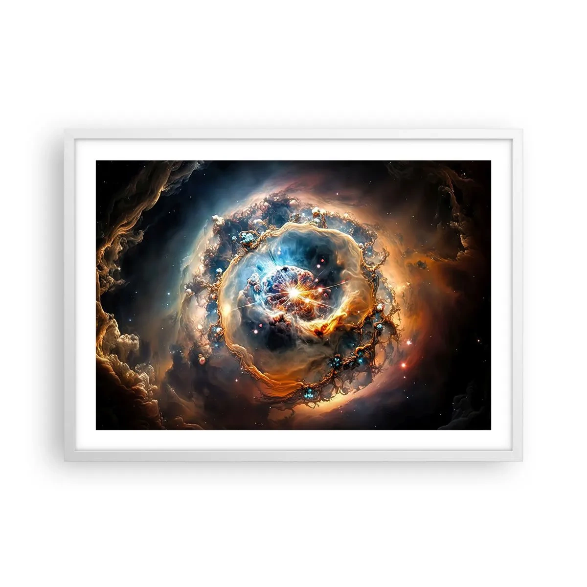 Pôster em moldura branca - Início - 70x50 cm