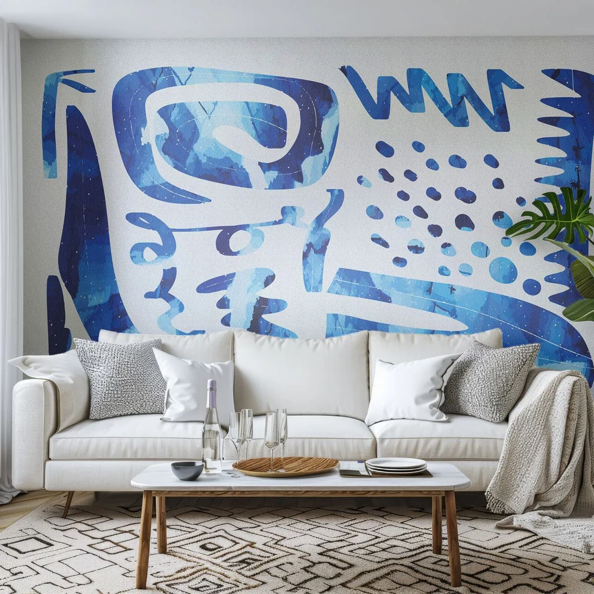 Papel de Parede Premium Canvas - Voltar às raízes - Boho, Abstração, Minimalista - 350x256 cm