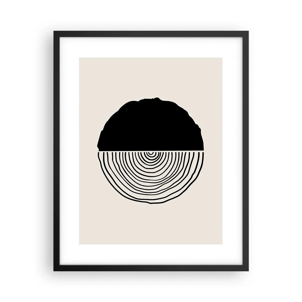 Pôster com moldura preta - Meio a meio - 40x50 cm