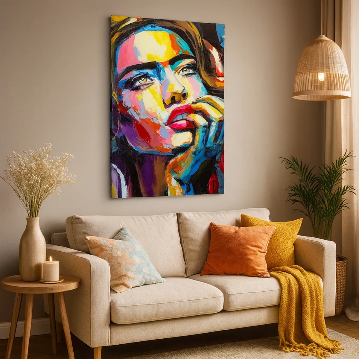 Quadro em tela - Sonhos como pássaros voando no céu - 50x70 cm