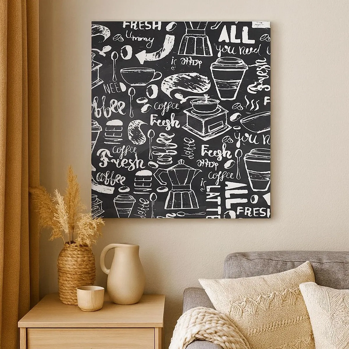 Quadro em tela - Tudo o que precisa é... - 30x30 cm