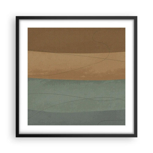Pôster com moldura preta - Composição horizontal - 50x50 cm