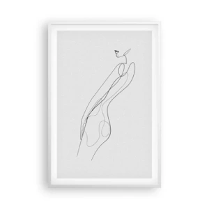 Pôster em moldura branca - Apenas uma promessa - 61x91 cm
