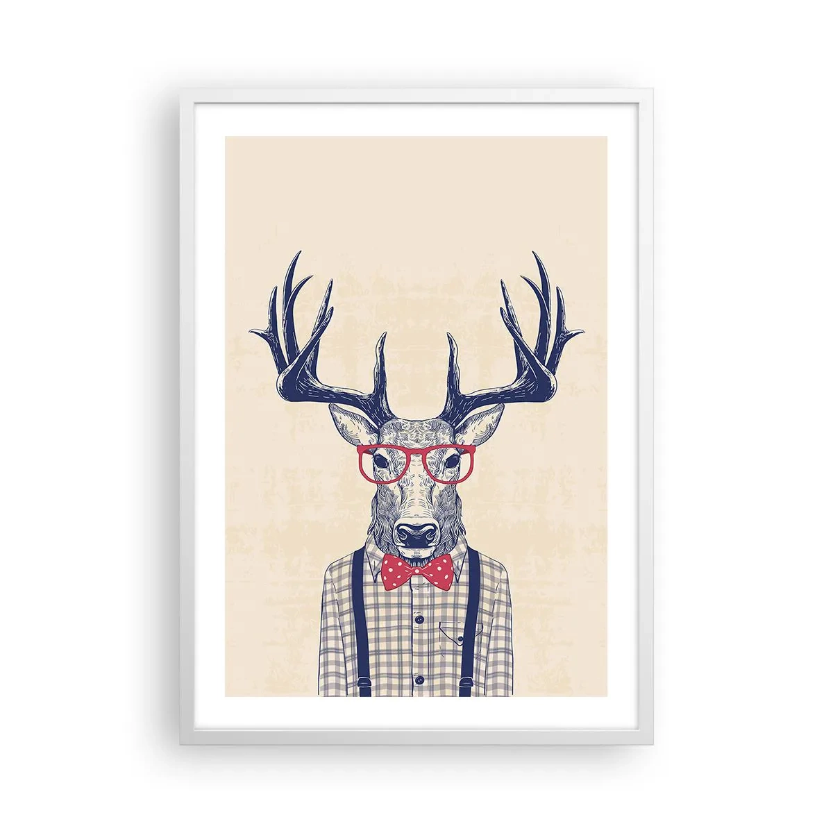 Pôster em moldura branca - Extravagância engraçada - 50x70 cm