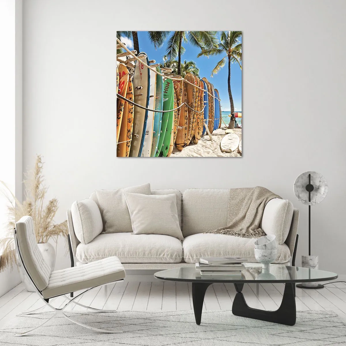 Quadro em vidro - Diversão ensolarada - 50x50 cm