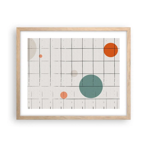 Pôster com moldura de carvalho claro - Encurralado. Nós ou eles? - 50x40 cm