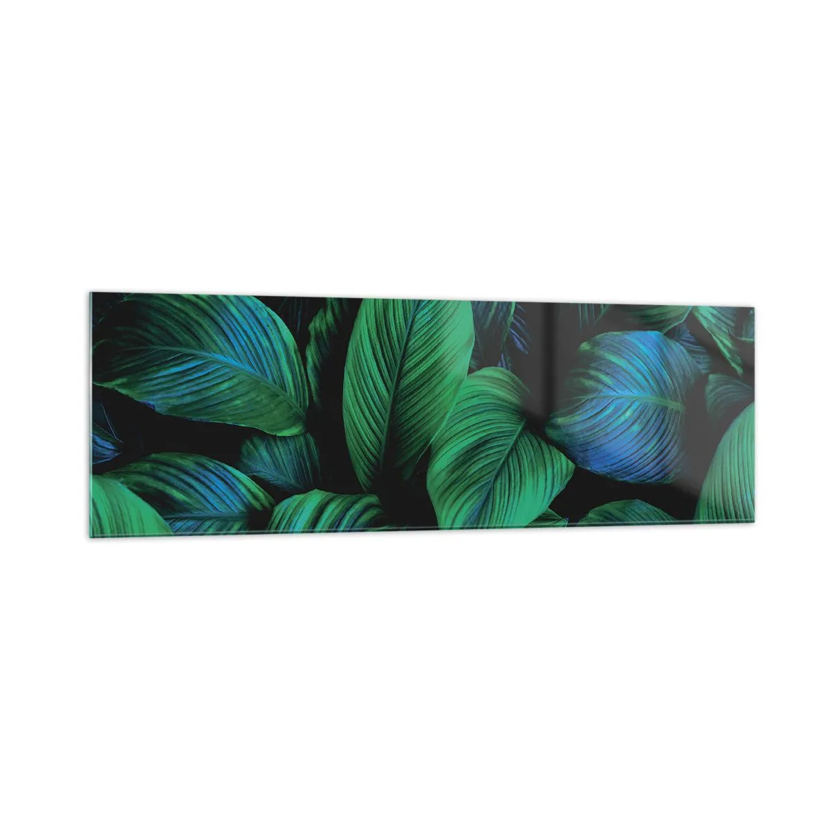 Quadro em vidro - Na multidão verde - 160x50 cm