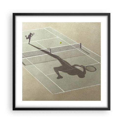 Pôster com moldura preta - Supera-te - 50x50 cm