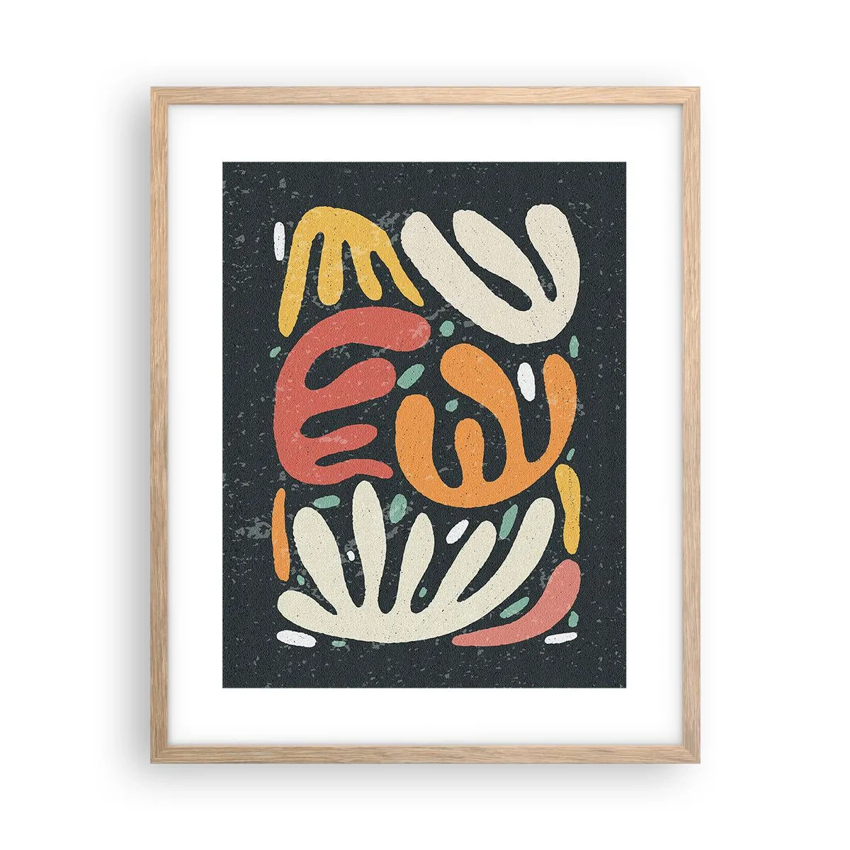 Pôster com moldura de carvalho claro - Composição – estou prestes a pegar-te - 40x50 cm