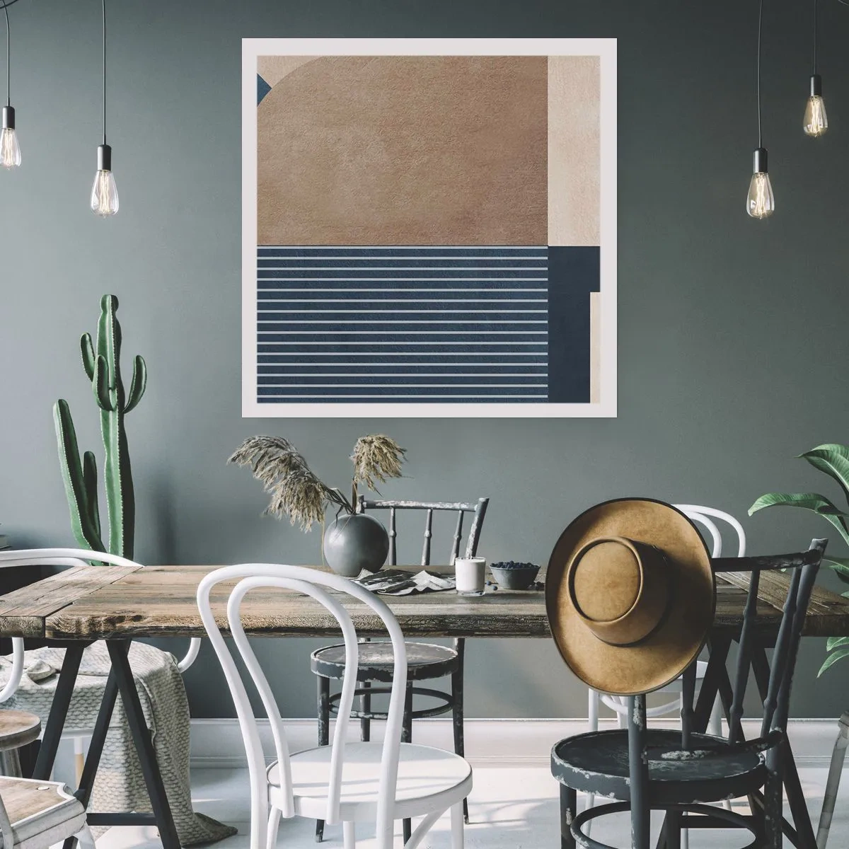 Pôster - Uma composição de simplicidade e redondeza - 40x40 cm