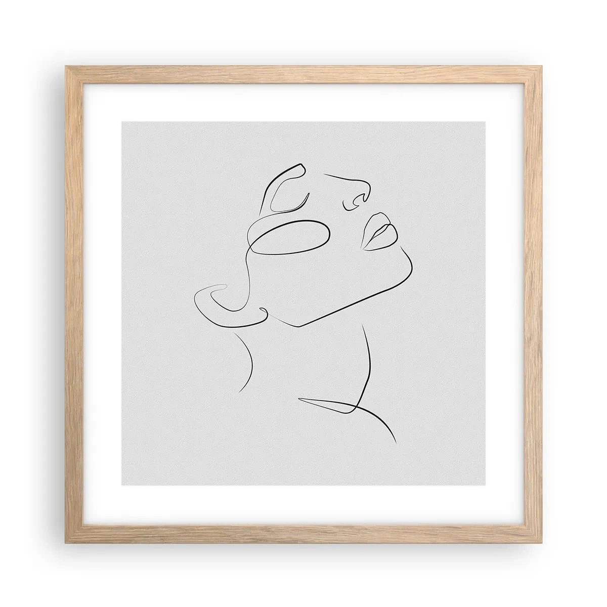 Pôster com moldura de carvalho claro - Os meandros dos sonhos - 40x40 cm