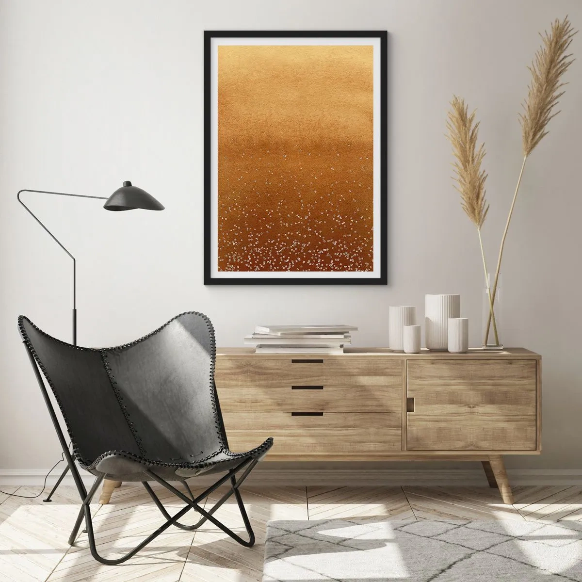 Pôster com moldura preta - O nascimento da luz - 61x91 cm