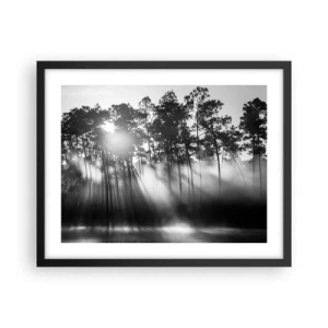 Pôster com moldura preta - O sol imparável - 50x40 cm