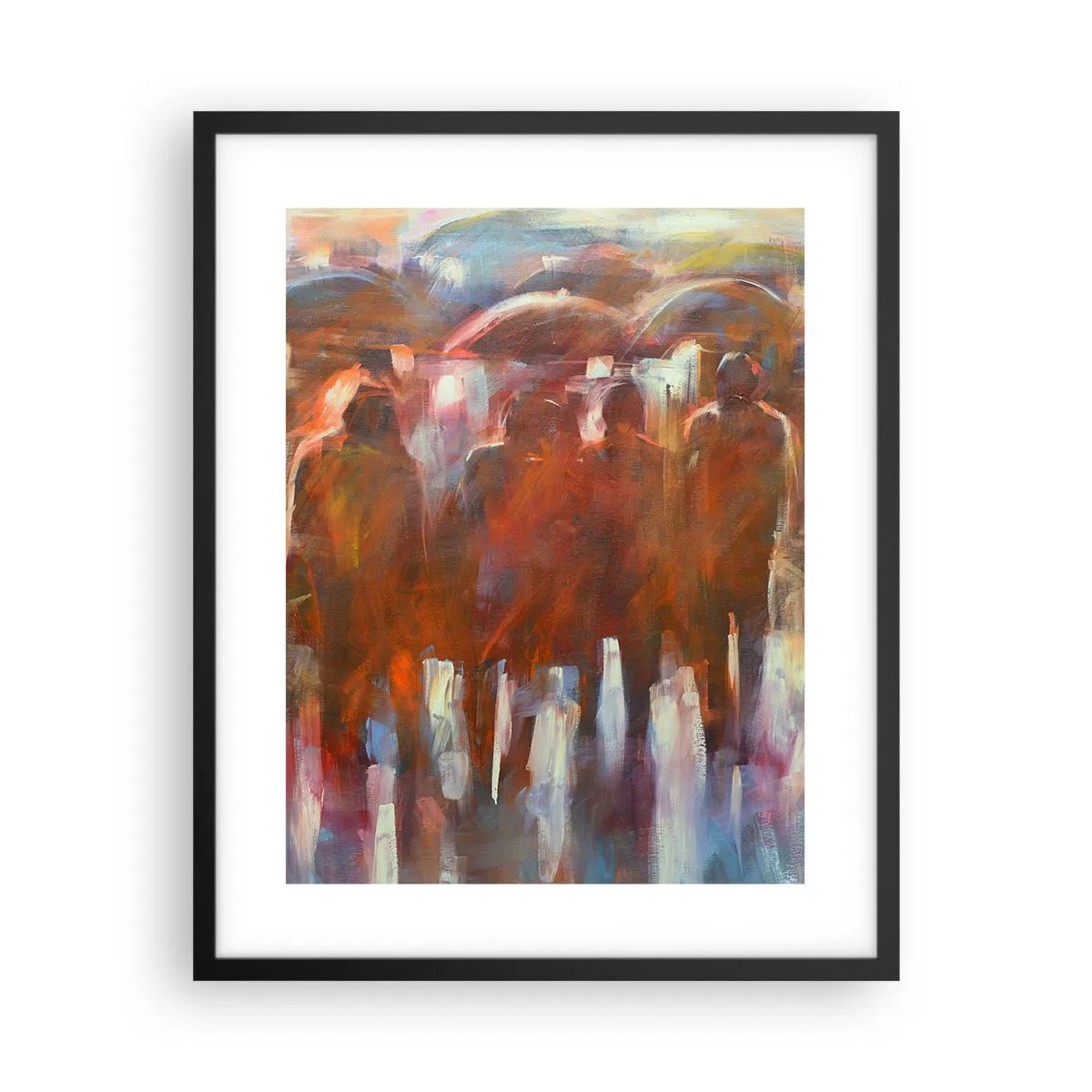 Pôster com moldura preta - Iguais na chuva e no nevoeiro - 40x50 cm