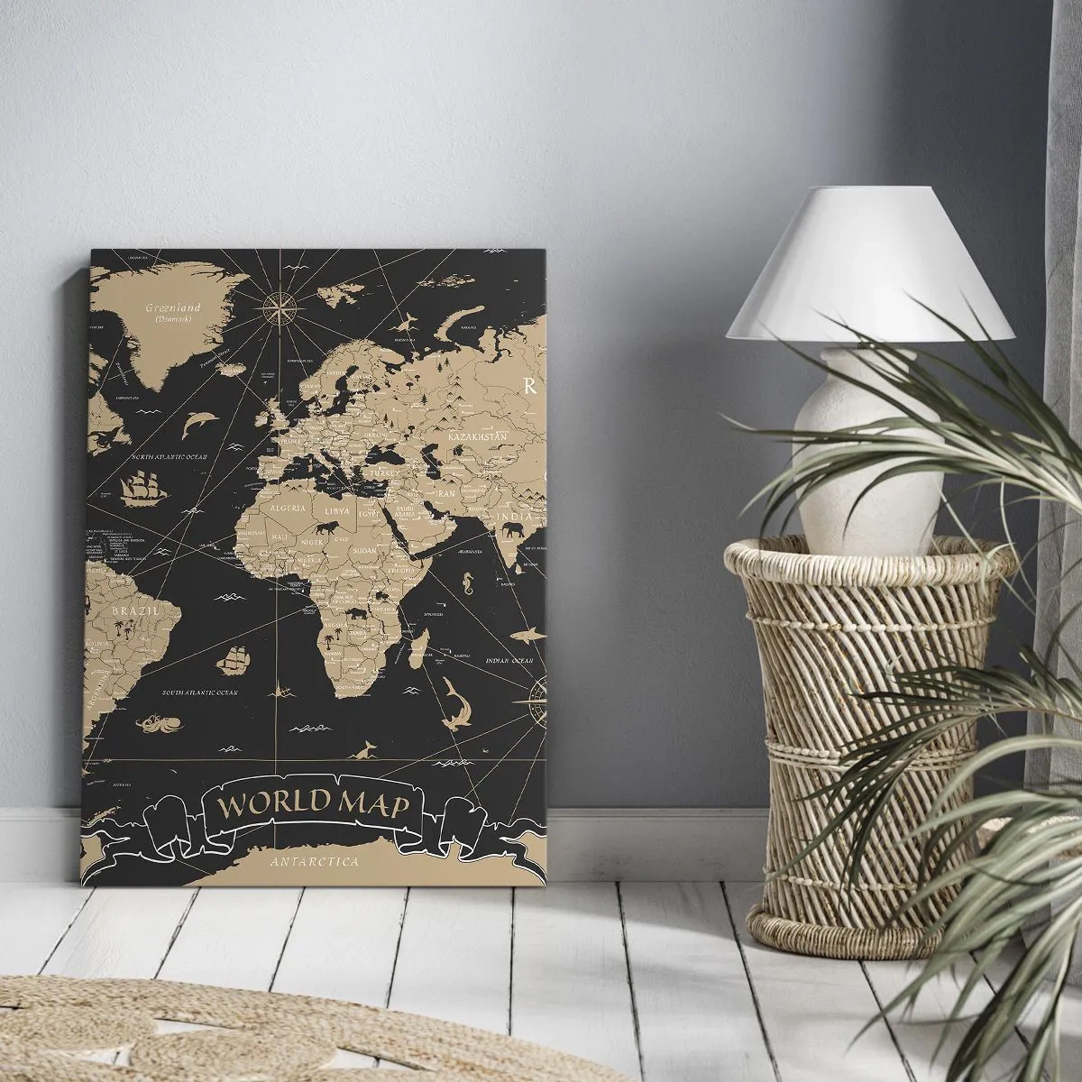 Quadro em tela - Os limites do meu mundo - 45x80 cm