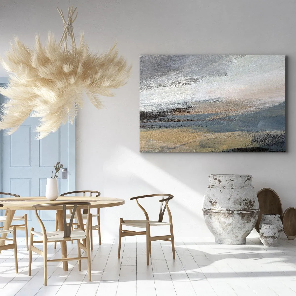 Quadro em tela - Abstração: paisagem do norte - 100x70 cm