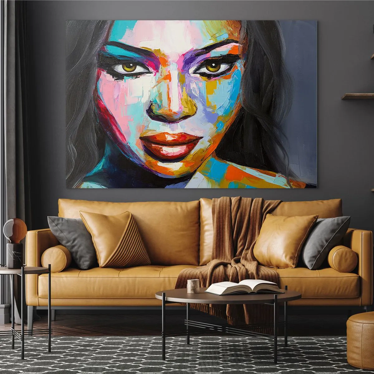 Quadro em vidro - É impossível tirar os olhos - 100x70 cm