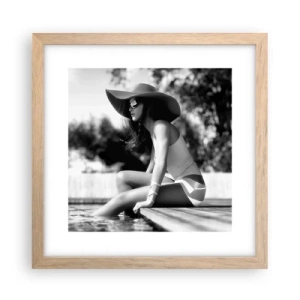 Pôster com moldura de carvalho claro - Sonho de verão - 30x30 cm