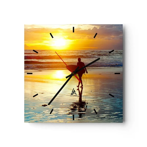 Relógio de parede - Relógio em vidro - O Retorno do Guerreiro - 30x30 cm