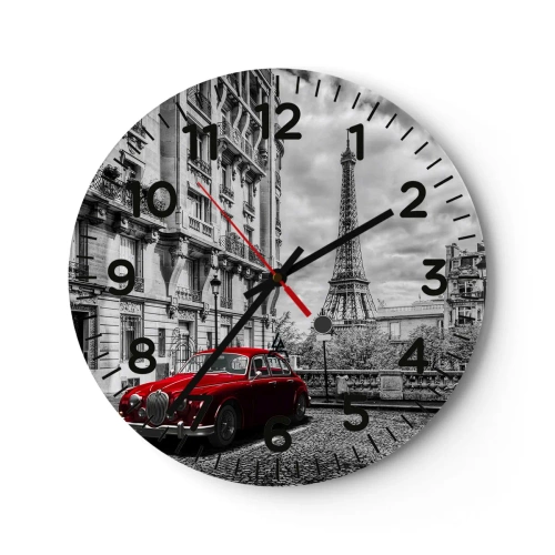 Relógio de parede - Relógio em vidro - Predador na cidade - 30x30 cm