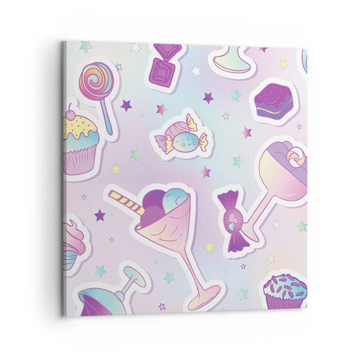 Quadro em tela - Tenha um aniversário todos os dias - 50x50 cm