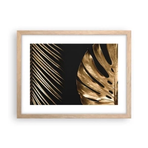 Pôster com moldura de carvalho claro - Diferentes e igualmente caros - 40x30 cm