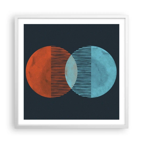 Pôster em moldura branca - Fantasia astronómica - 60x60 cm