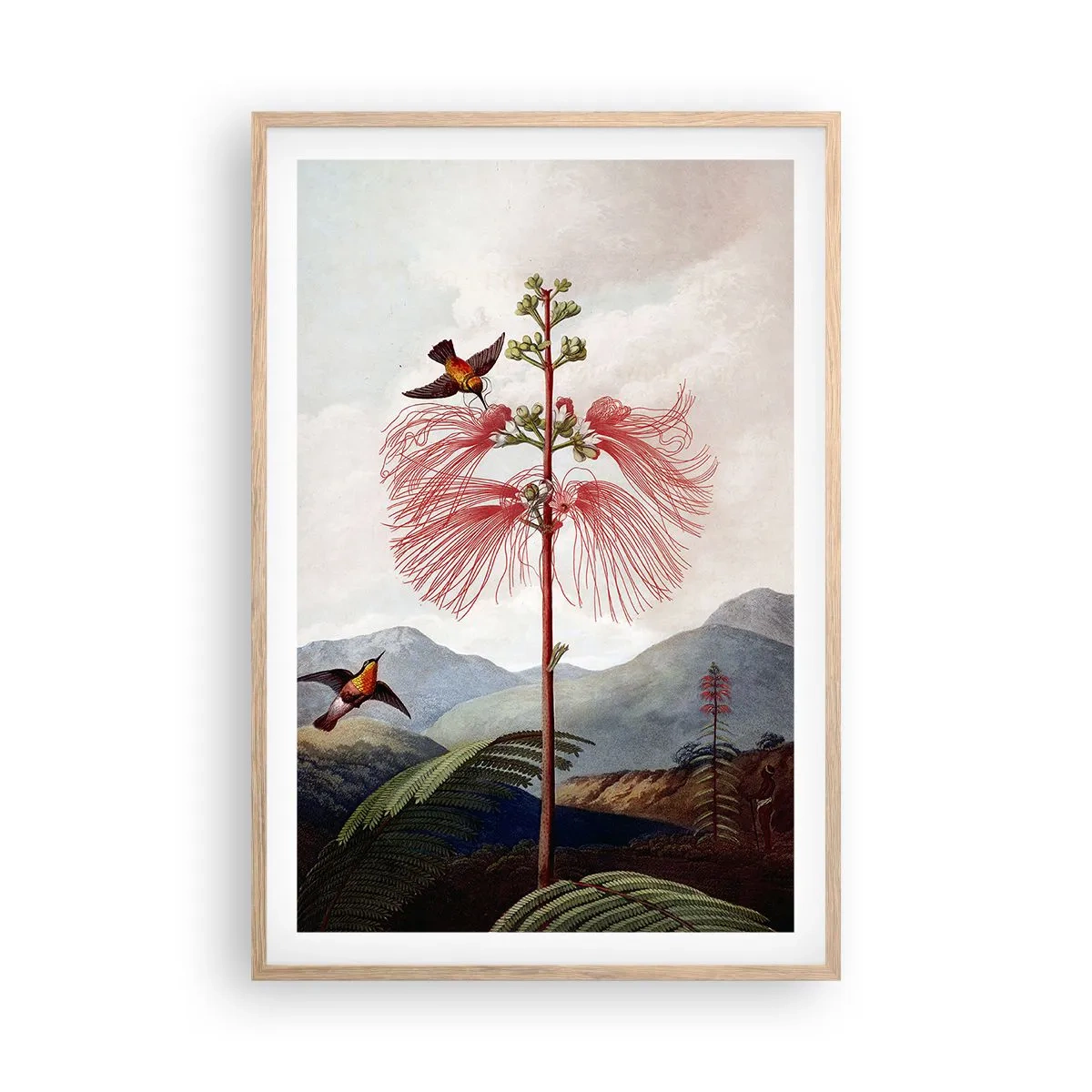 Pôster com moldura de carvalho claro - Em um paraíso tropical - 61x91 cm