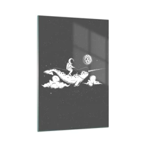 Quadro em vidro - Cavaleiro Espacial - 70x100 cm