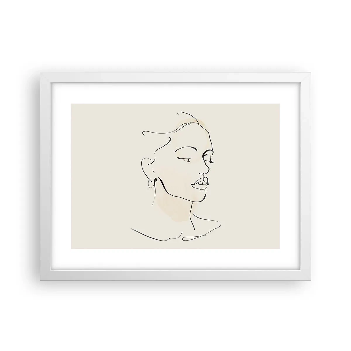 Pôster em moldura branca - Uma certa linha - 40x30 cm
