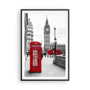 Pôster com moldura preta - Sem dúvida, Londres - 61x91 cm
