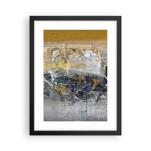 Pôster com moldura preta - Tudo vai se encaixar - 30x40 cm