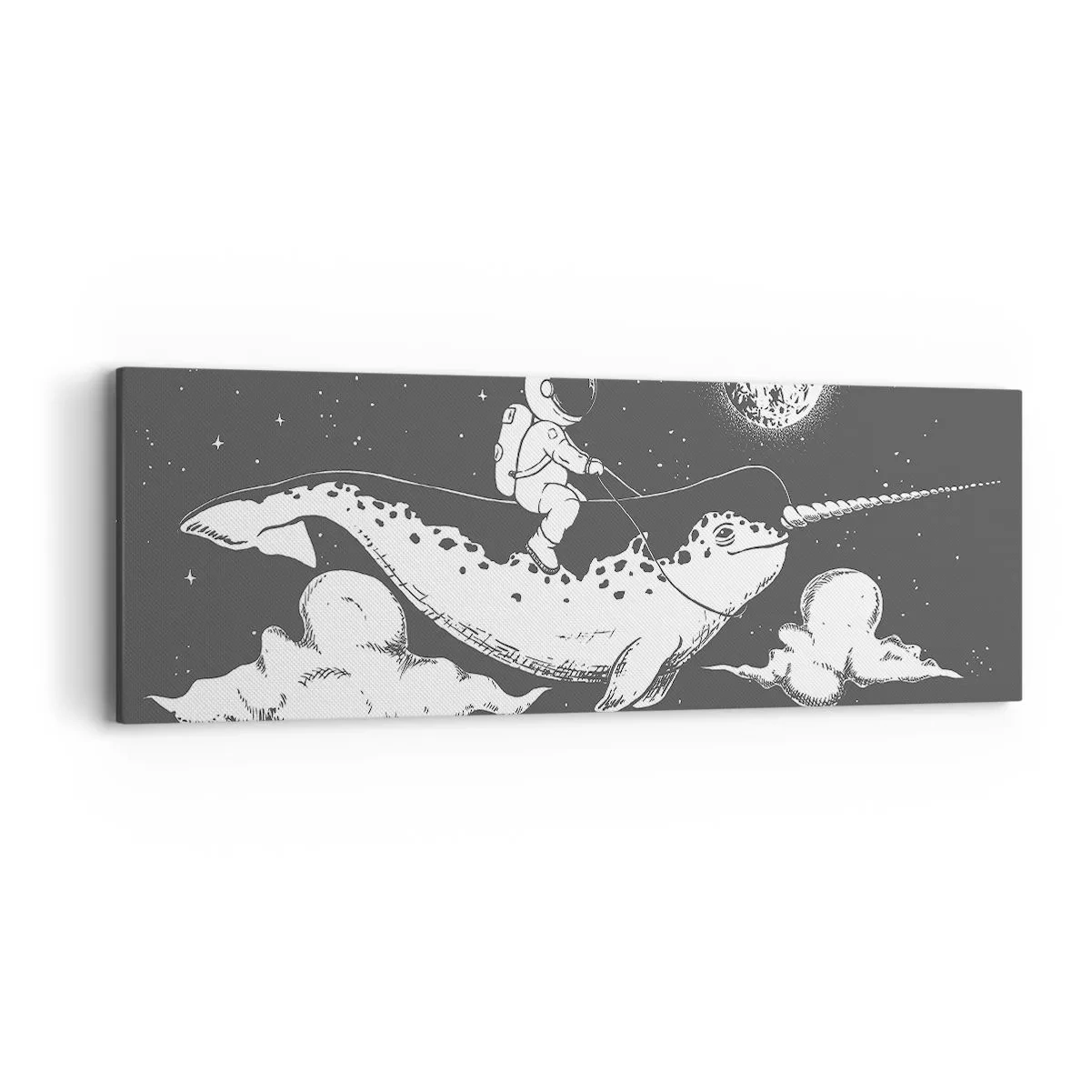 Quadro em tela - Cavaleiro Espacial - 90x30 cm