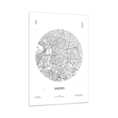 Quadro em vidro - Anatomia de Madri - 50x70 cm