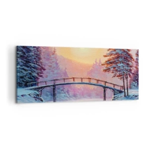 Quadro em tela - Quatro estações - inverno - 120x50 cm
