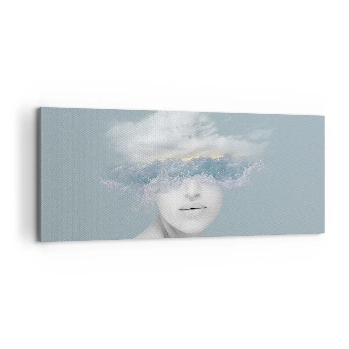 Quadro em tela - Com a cabeça nas nuvens - 100x40 cm