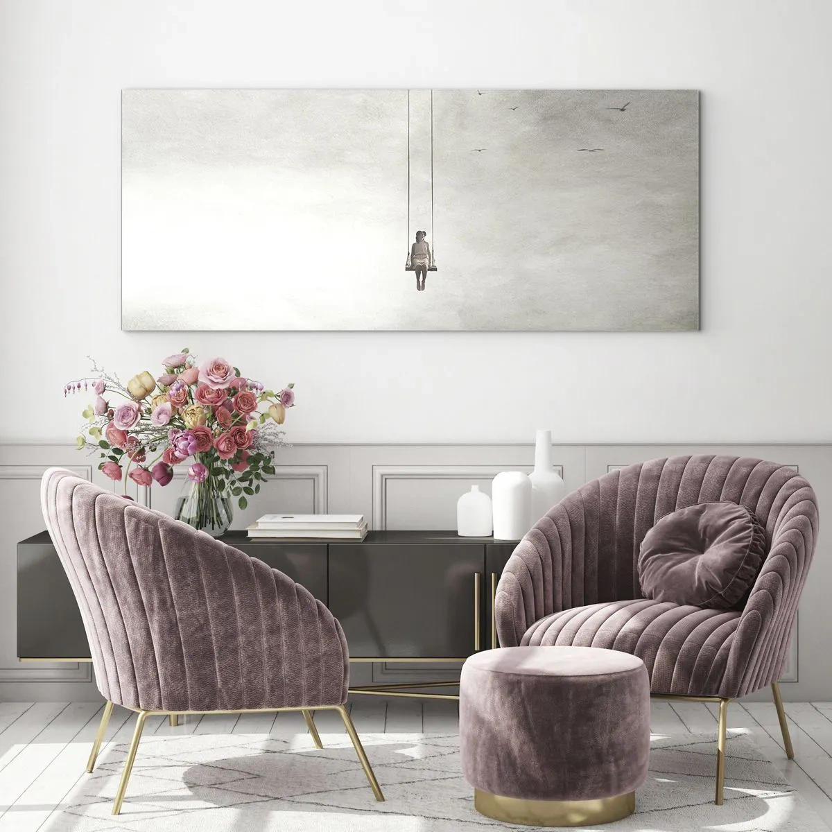 Quadro em vidro - A criança em nós - 120x50 cm