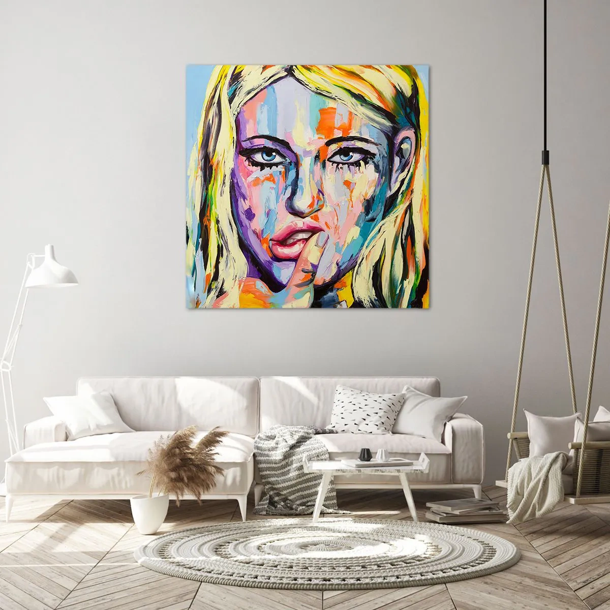 Quadro em tela - Olhe-a diretamente nos olhos - 50x50 cm