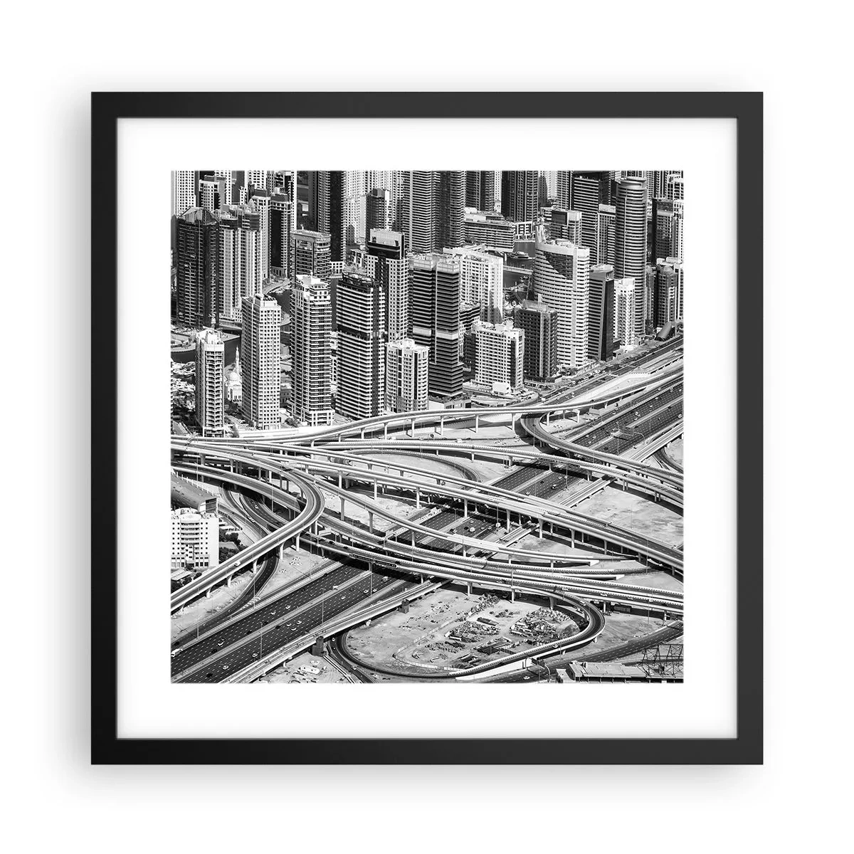 Pôster com moldura preta - Dubai – uma cidade impossível - 40x40 cm