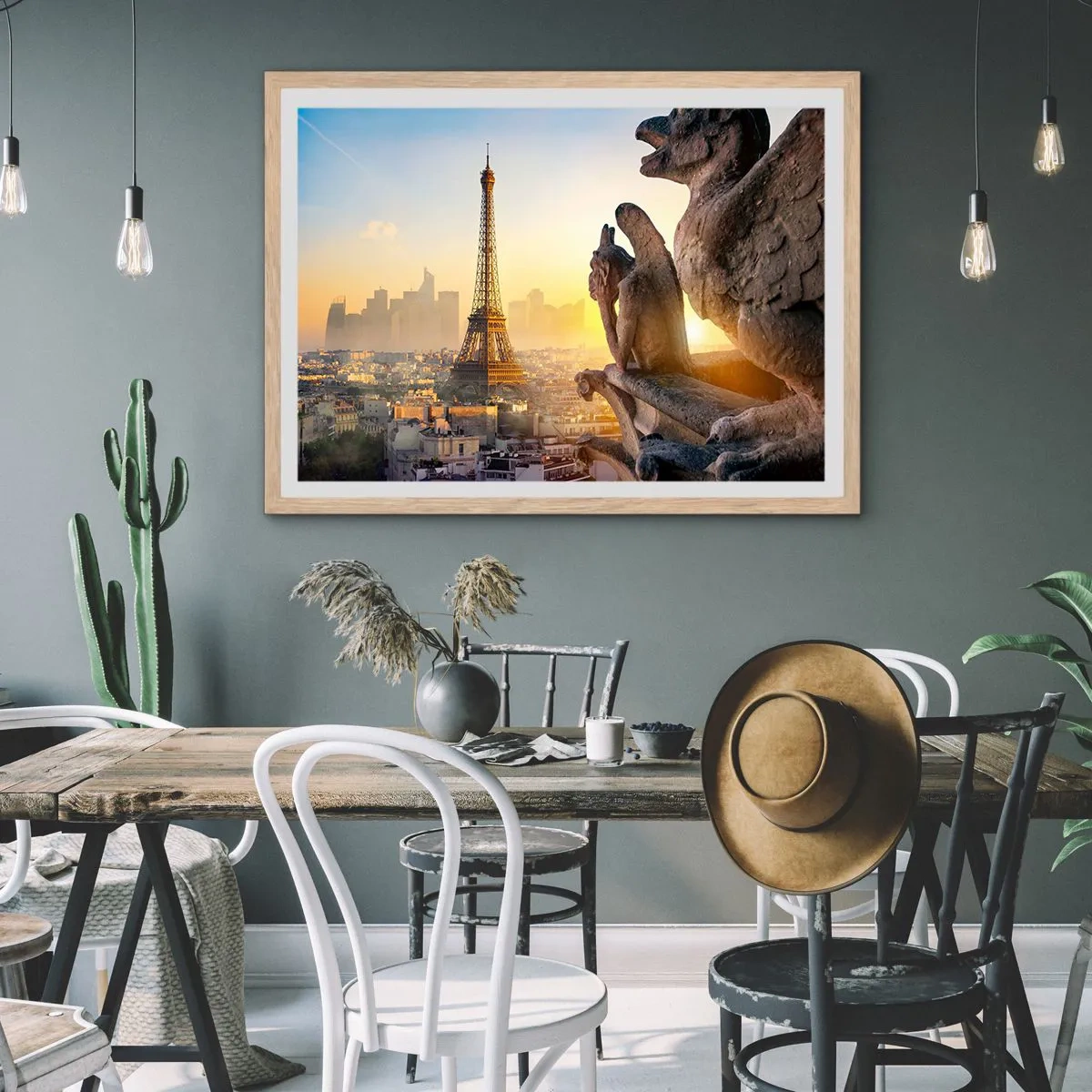 Pôster com moldura de carvalho claro - Muita coisa mudou... - 40x30 cm