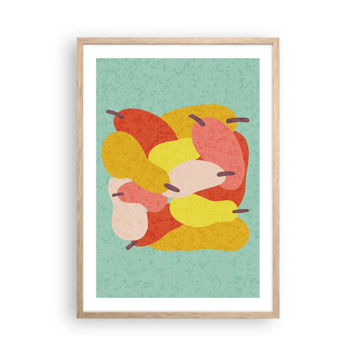 Pôster com moldura de carvalho claro - Experimente o sol de verão - 50x70 cm