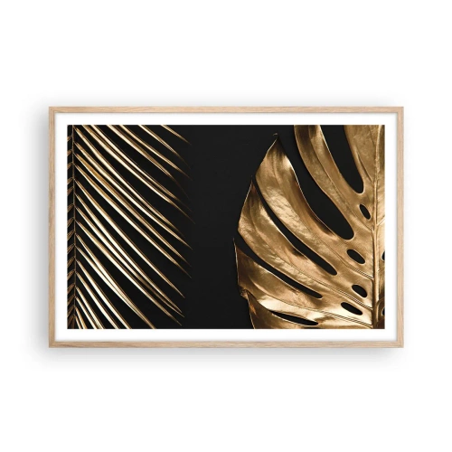 Pôster com moldura de carvalho claro - Diferentes e igualmente caros - 91x61 cm